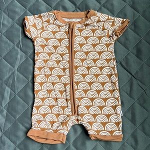 Little Sleepies Brown and White One Piece